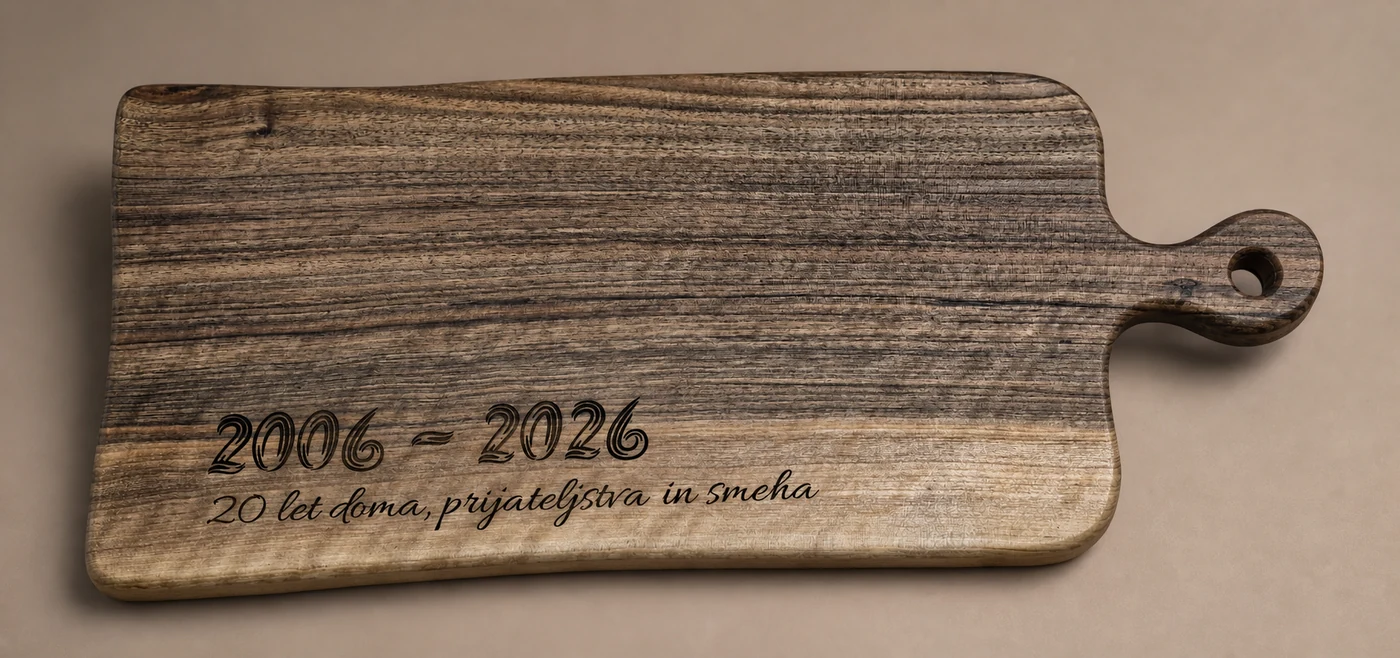 Servirna deska za 20-letnico – pogled 1